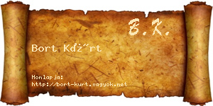 Bort Kürt névjegykártya